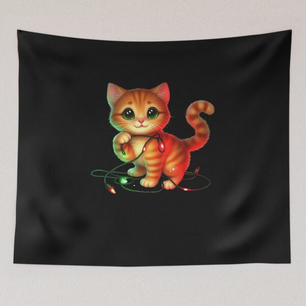 Item preview, Surprised Cat Christmas Lights  designed and sold by TalalosART.