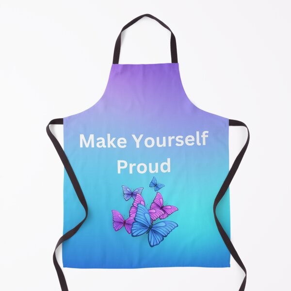 Item preview, Make Yourself Proud – Butterfly Gradient Motivational Notebook designed and sold by Createmoney.