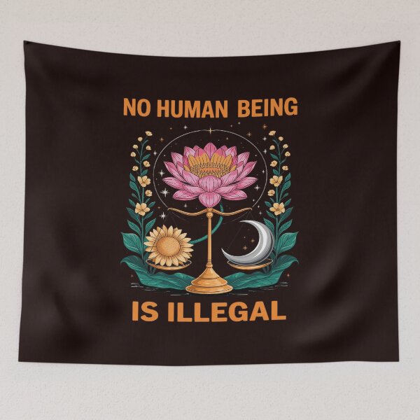 Item preview, No Human Being Is Illegal Immigration Peaceful designed and sold by tabdejinti.