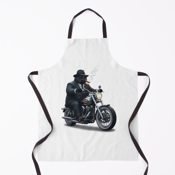 Item preview, Black Cat Mafia Biker – Funny Motorcycle Cat Art – Cool Cat Lover Gift Design designed and sold by MadeByACJ.
