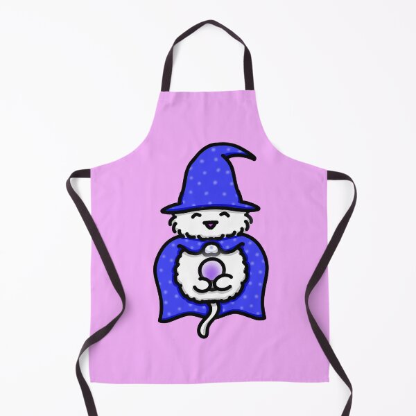 Item preview, Cozy White Crystal Ball Wizard Cat designed and sold by DragginThruTime.