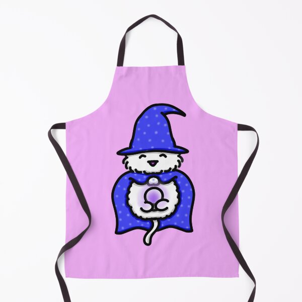 Item preview, Cozy White Crystal Ball Wizard Cat With Purple Glow designed and sold by DragginThruTime.