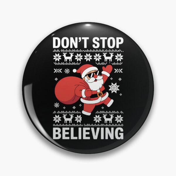 Item preview, Don't Stop Believing Ugly Christmas Sweater Santa Christmas designed and sold by papertaless.
