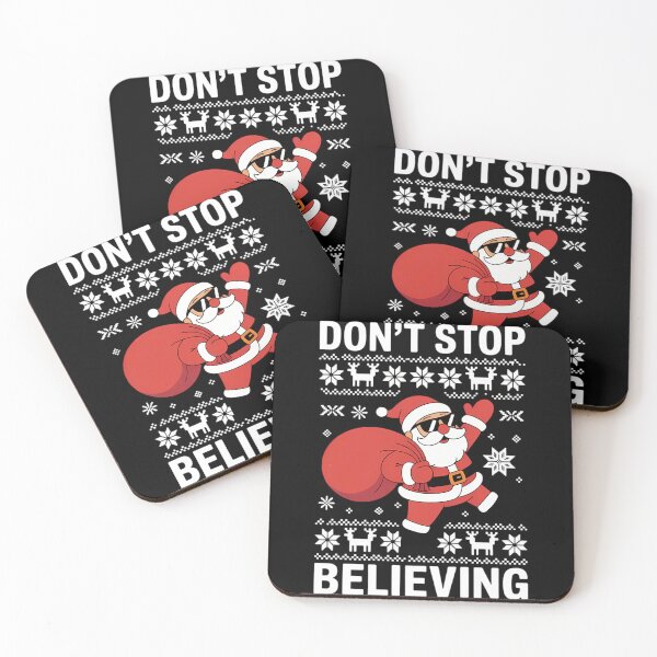 Item preview, Don't Stop Believing Ugly Christmas Sweater Santa Christmas designed and sold by papertaless.