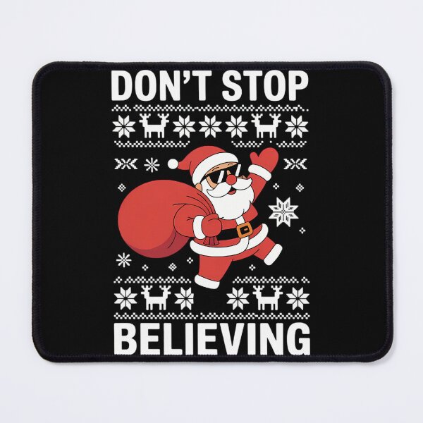 Item preview, Don't Stop Believing Ugly Christmas Sweater Santa Christmas designed and sold by papertaless.