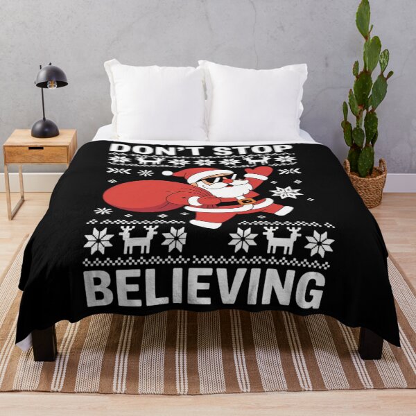Item preview, Don't Stop Believing Ugly Christmas Sweater Santa Christmas designed and sold by papertaless.