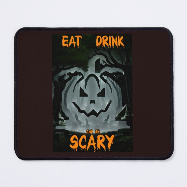 Item preview, Eat, Drink and Be SCARY Optical Illusion Tee designed and sold by Tshirtophobia.