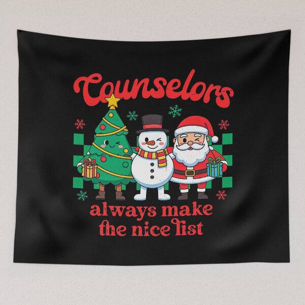Item preview, Christmas School Counselors Always Make The Nice List designed and sold by peggycantu.