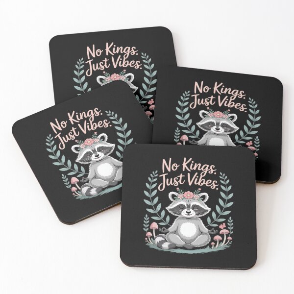 Item preview, No Kings In America – Peaceful Protest Rally Raccoon designed and sold by ticlitule.