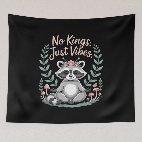 Item preview, No Kings In America – Peaceful Protest Rally Raccoon designed and sold by ticlitule.