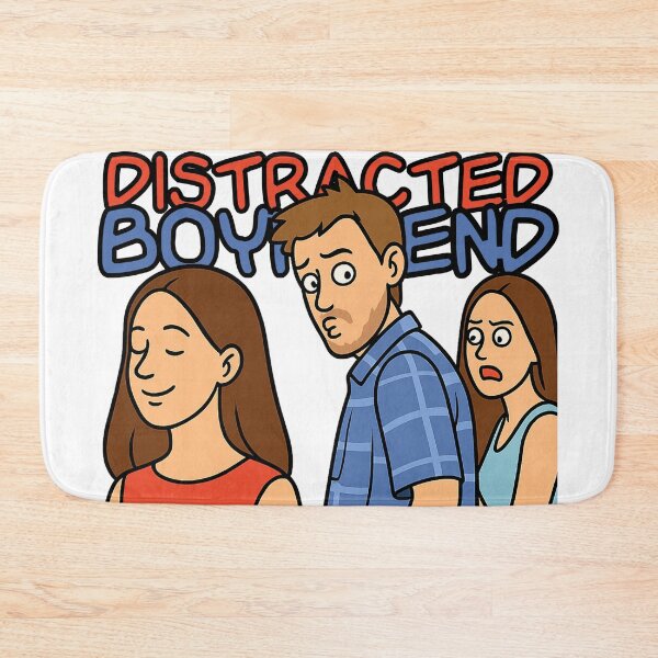 Item preview, "Distracted Boyfriend" Meme Cartoon – Classic Viral Internet Joke designed and sold by JMKPrintPress.