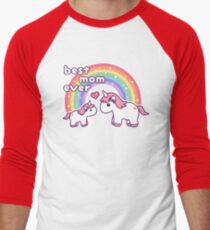 Cute Unicorn Mom Men's Baseball ¾ T-Shirt