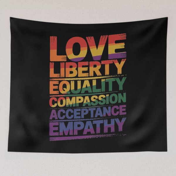 Item preview, Equal Rights Shirt, Love Liberty Equality Human Rights Social Justice designed and sold by AmparoBoyle.