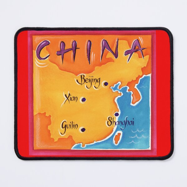 Item preview, Watercolour illustration of China map designed and sold by Dani Vittz.