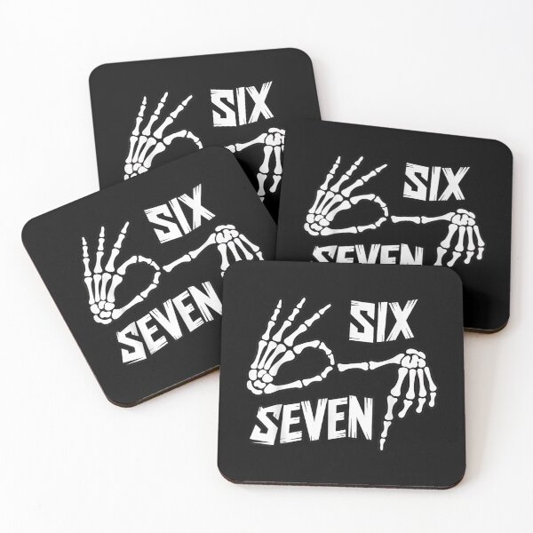 Item preview, Six Seven 6 7 Meme Skeleton Hands Sign designed and sold by Masonbaxter.