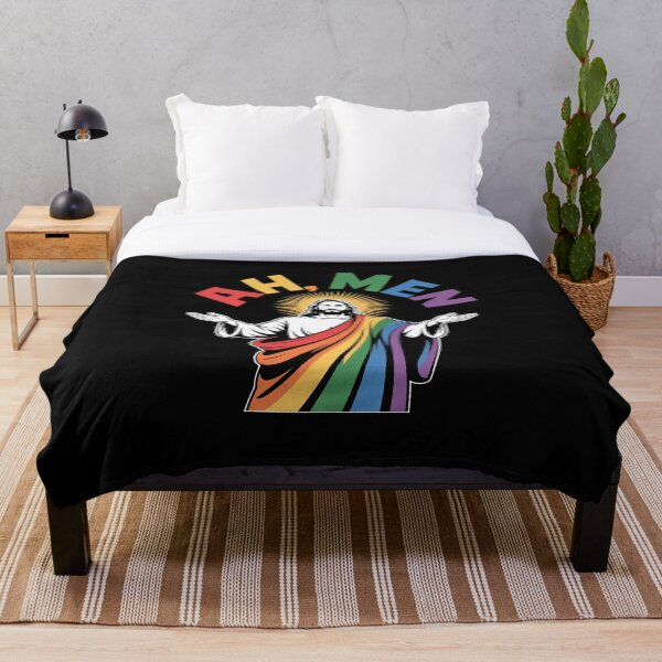 Item preview, Ah Men Rainbow Shirt, Gay Jesus Tshirt, Christian Lgbt Pride designed and sold by RayArmstrong.