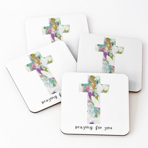 Item preview, Praying For You Colourful Cross Collage Art designed and sold by KATHLEEN TENNANT ART.