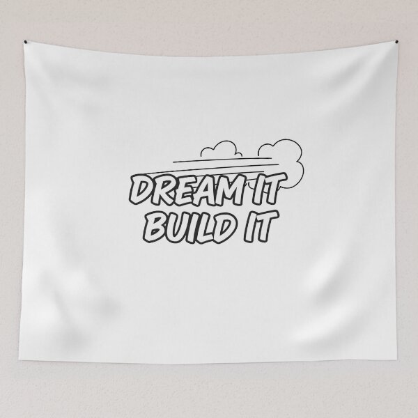 Item preview, Dream It Build It Quote | Motivational Typography for Entrepreneurs designed and sold by Happyfreedom.