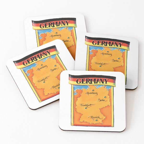 Item preview, Map of Germany illustrated in Watercolour designed and sold by Dani Vittz.