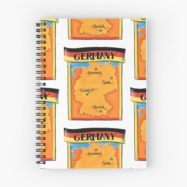 Item preview, Map of Germany illustrated in Watercolour designed and sold by Dani Vittz.