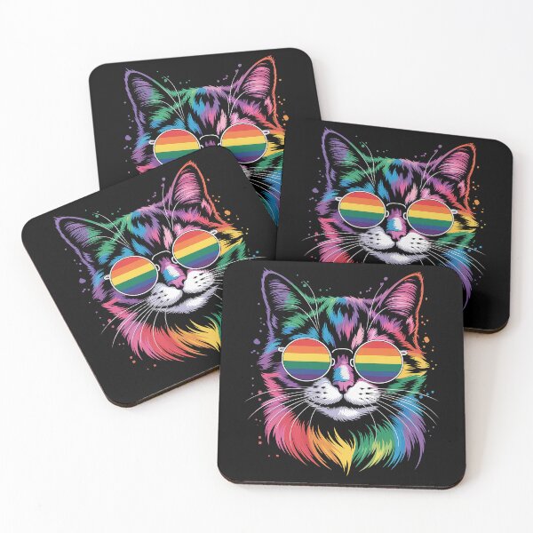 Item preview, Rainbow Flag Gay Pride Lgbtq Watercolor Cat designed and sold by HaileyRobel.