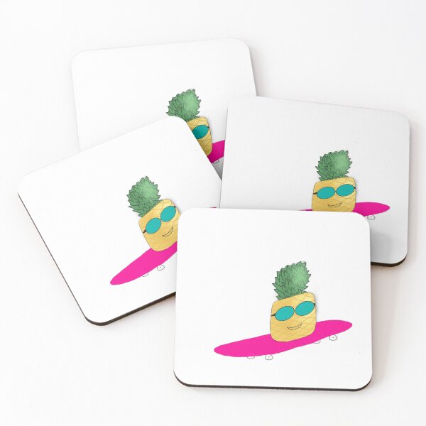 Item preview, Cool Pineapple With Sunglasses Riding a Skateboard – Fun Tropical Character designed and sold by Beautiful art store.