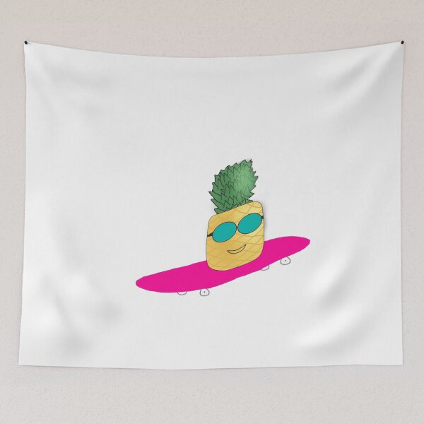 Item preview, Cool Pineapple With Sunglasses Riding a Skateboard – Fun Tropical Character designed and sold by Beautiful art store.