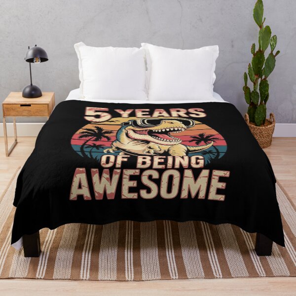 Item preview, 5 Years Awesome T Rex Dinosaur 5th Birthday Dino Boys Kids designed and sold by ClassicAnthony.