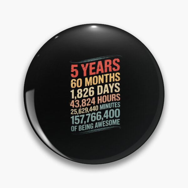 Item preview, 5 Years of Being Awesome Months, Days, Minutes 5th Birthday  designed and sold by ClassicAnthony.