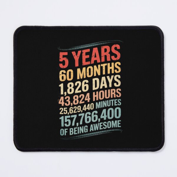 Item preview, 5 Years of Being Awesome Months, Days, Minutes 5th Birthday  designed and sold by ClassicAnthony.