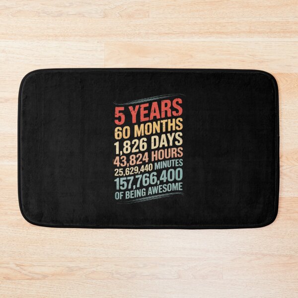 Item preview, 5 Years of Being Awesome Months, Days, Minutes 5th Birthday  designed and sold by ClassicAnthony.
