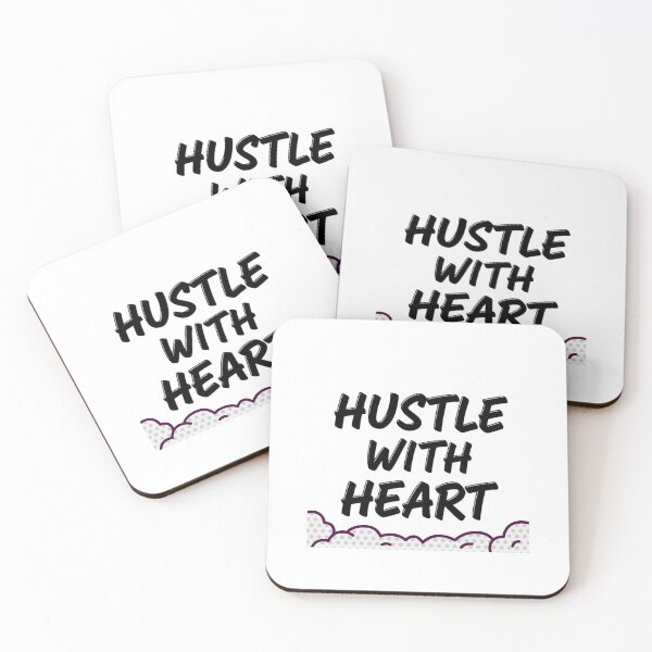 Item preview, Hustle With Heart Quote | Elegant Black & White Script Design designed and sold by Happyfreedom.