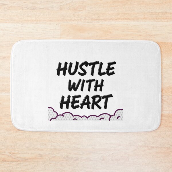 Item preview, Hustle With Heart Quote | Elegant Black & White Script Design designed and sold by Happyfreedom.