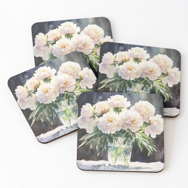 Item preview, Peonies in Glass Vase designed and sold by laurashawart.