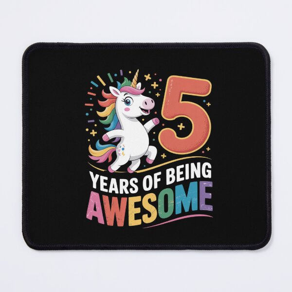 Item preview, 5 Years Of Being Awesome Unicorn 5th Birthday Girls Kids  designed and sold by ClassicAnthony.
