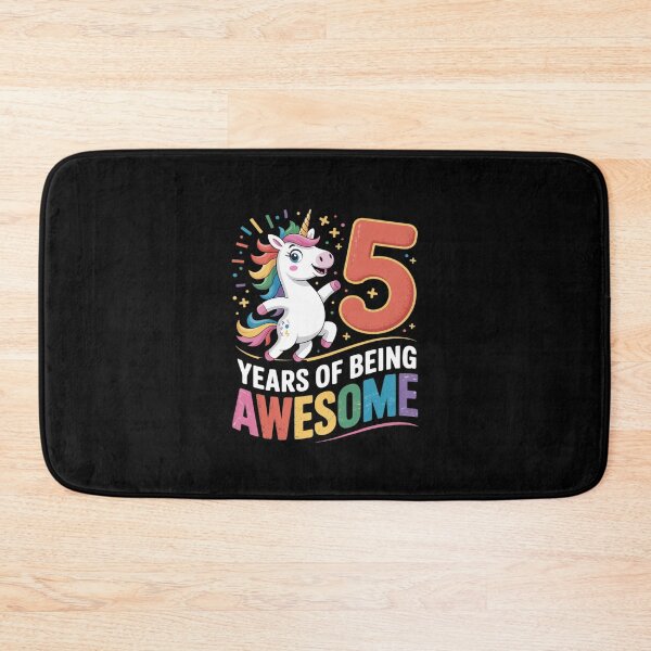 Item preview, 5 Years Of Being Awesome Unicorn 5th Birthday Girls Kids  designed and sold by ClassicAnthony.