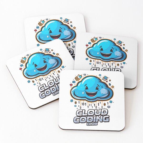 Item preview, Cloud Coding Club: Cute Cartoon Cloud with Binary Code & Programming Icons designed and sold by Tucker-Art.