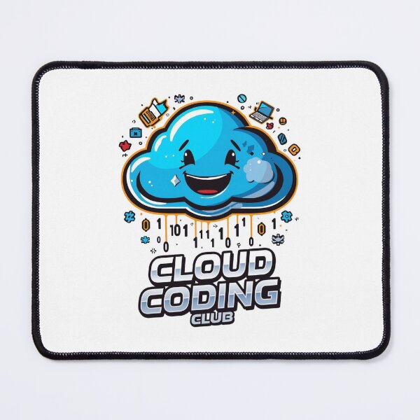 Item preview, Cloud Coding Club: Cute Cartoon Cloud with Binary Code & Programming Icons designed and sold by Tucker-Art.