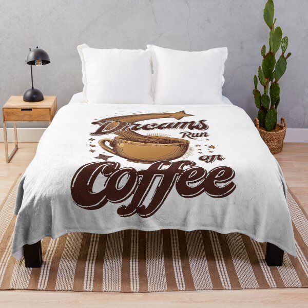 Item preview, Dreams Run on Coffee: Shooting Star & Retro Coffee Cup Motivation Graphic designed and sold by Tucker-Art.