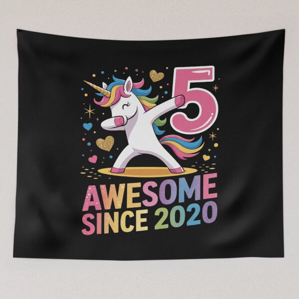 Item preview, 5 Years Old Unicorn Flossing 5th Birthday Girl Unicorn Party 1  designed and sold by ClassicAnthony.