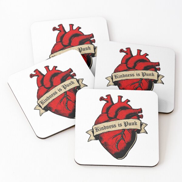 Item preview, Kindness Is Punk: Anatomical Heart Tattoo Style Gothic Banner Design designed and sold by Tucker-Art.