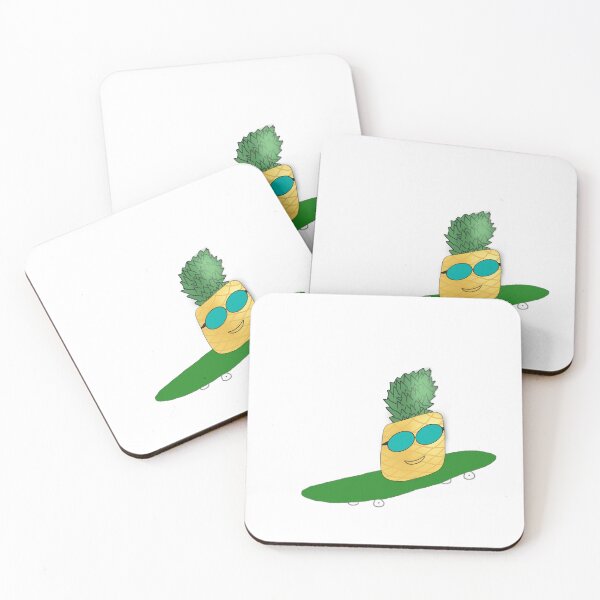 Item preview, Cool Pineapple With Sunglasses Riding a Skateboard – Fun Tropical Character designed and sold by Beautiful art store.