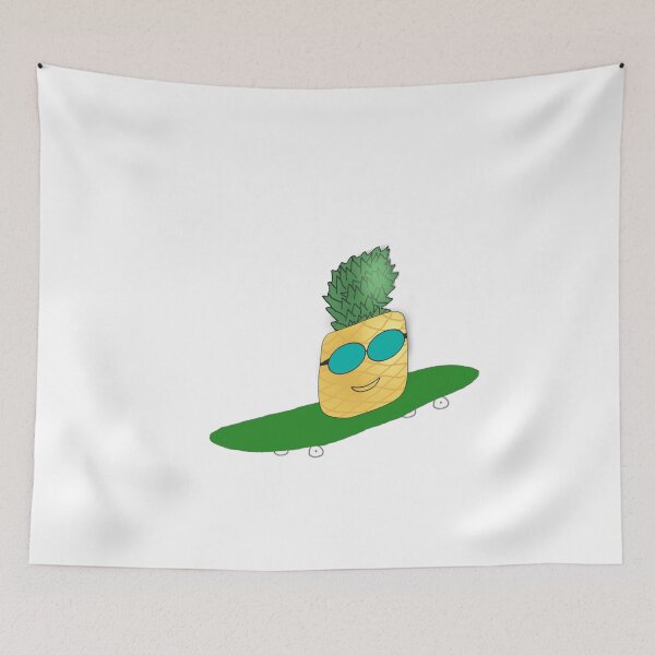 Item preview, Cool Pineapple With Sunglasses Riding a Skateboard – Fun Tropical Character designed and sold by Beautiful art store.