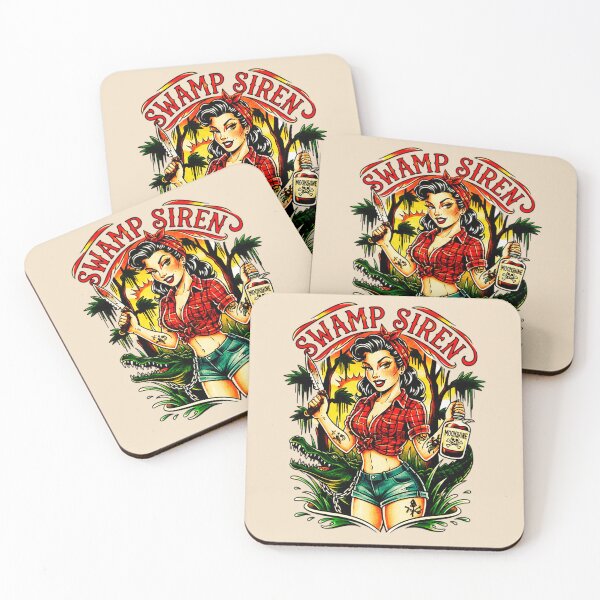 Item preview, Swamp Siren Dangerous Pinup Rockabilly Kustom Kulture Lowbrow designed and sold by Retroaugogo.