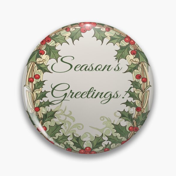 Item preview, Holly Berry Decorative Season's Greetings designed and sold by taiche.