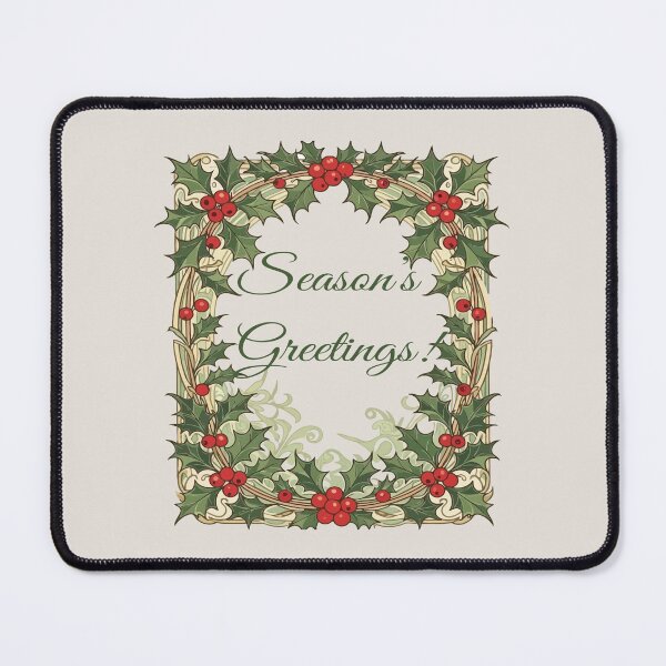 Item preview, Holly Berry Decorative Season's Greetings designed and sold by taiche.