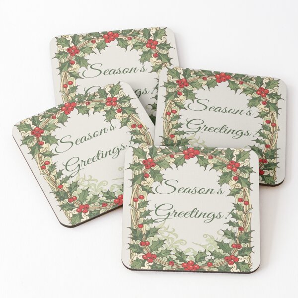 Item preview, Holly Berry Decorative Season's Greetings designed and sold by taiche.