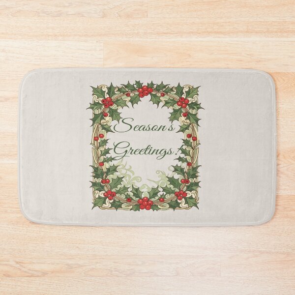 Item preview, Holly Berry Decorative Season's Greetings designed and sold by taiche.