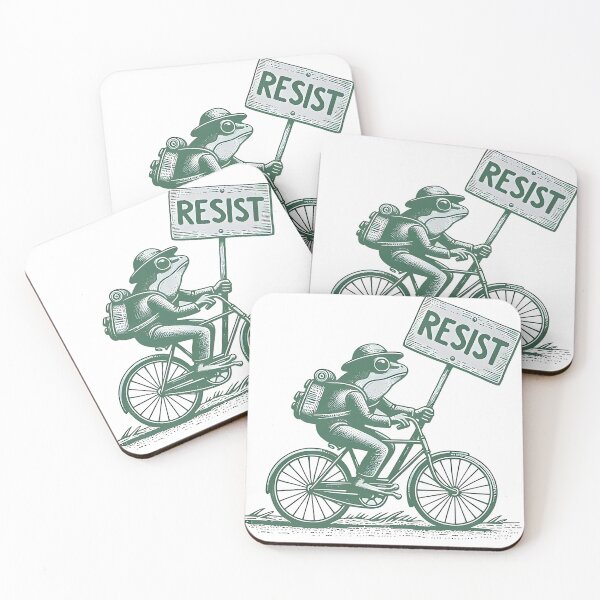 Item preview, Frog On Bike Resist Freedom Frog Portland designed and sold by SavannahCampbel.