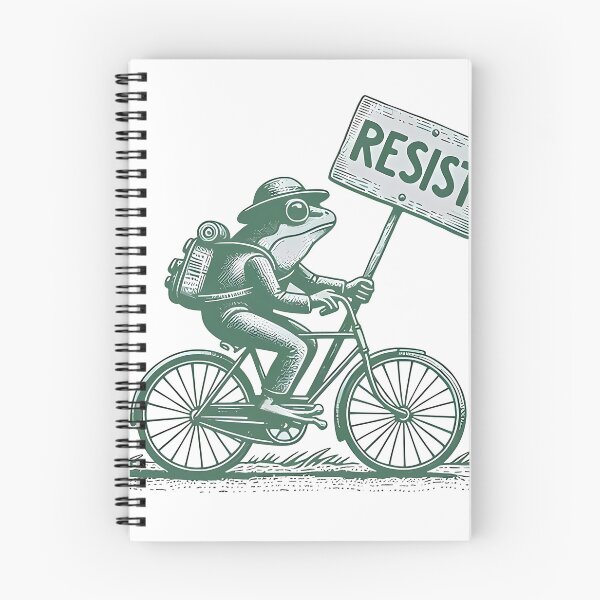 Item preview, Frog On Bike Resist Freedom Frog Portland designed and sold by SavannahCampbel.